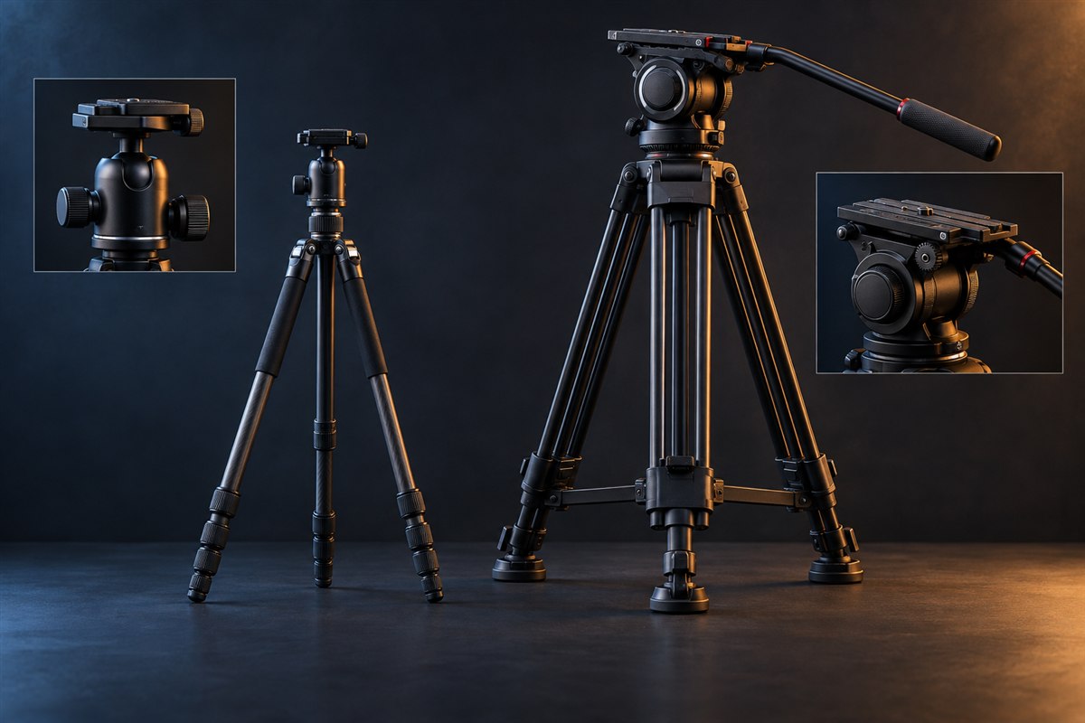 Perlengkapan pendukung untuk tripod kamera