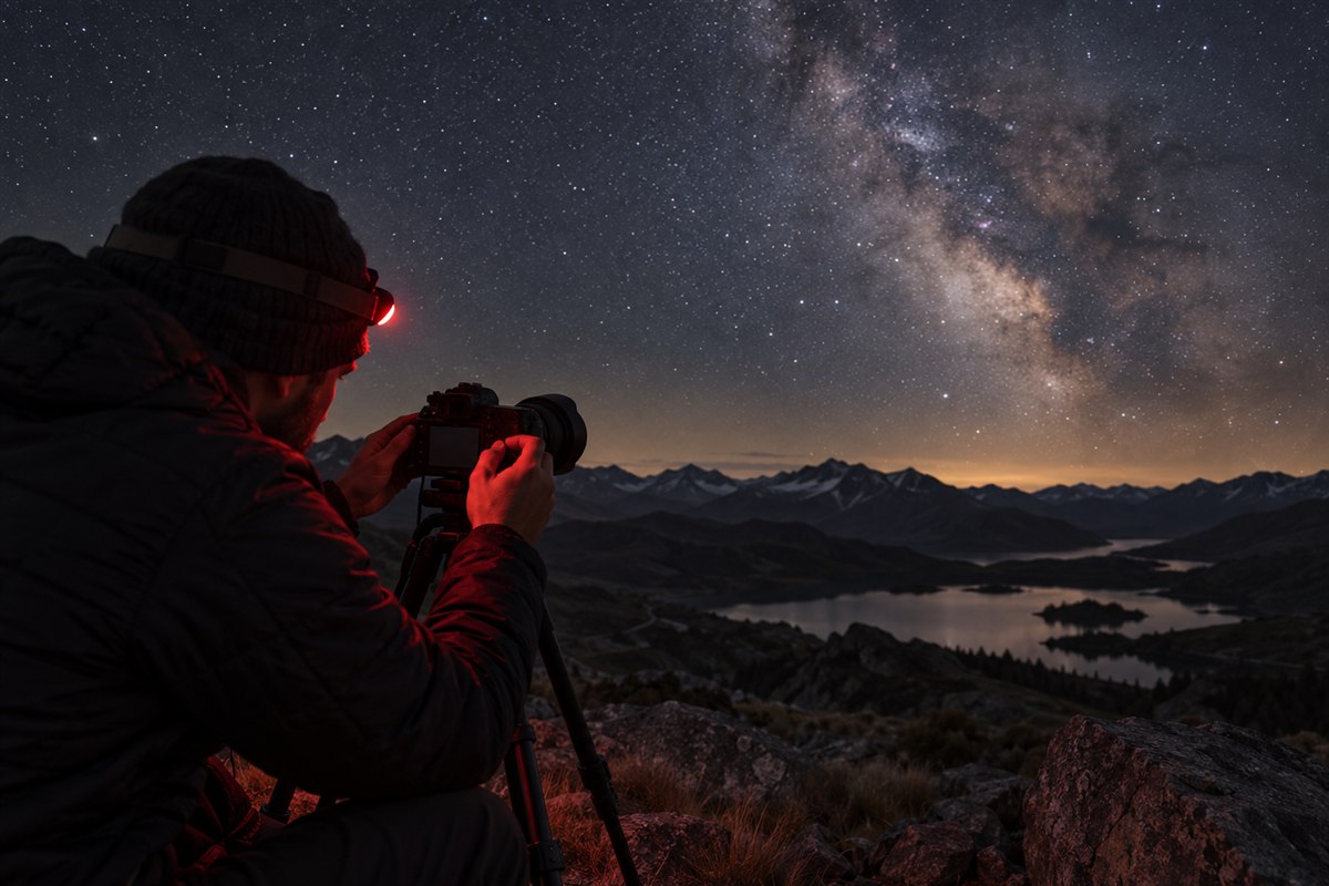 Perlengkapan pendukung untuk setting kamera malam